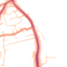 Daytime road noise heatmap for CH61 1AT