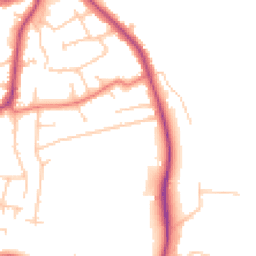 Daytime road noise heatmap for CH61 1BD