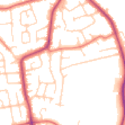 Daytime road noise heatmap for CH61 1BL