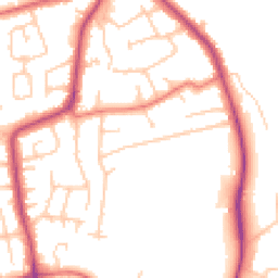 Daytime road noise heatmap for CH61 1BQ