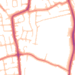 Daytime road noise heatmap for CH61 1DJ