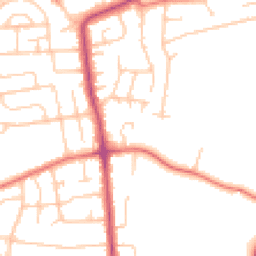 Daytime road noise heatmap for CH61 1DU