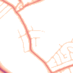 Daytime road noise heatmap for CH61 2XA