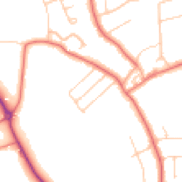 Daytime road noise heatmap for CH61 2XR