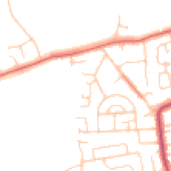 Daytime road noise heatmap for CH61 3XX