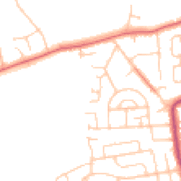 Daytime road noise heatmap for CH61 3XZ
