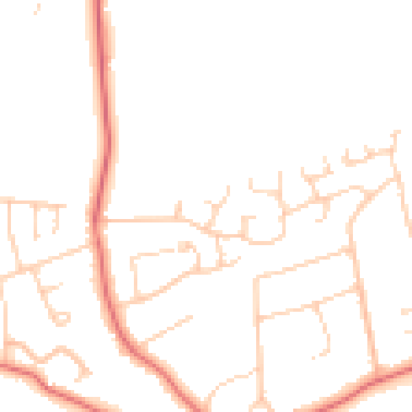 Daytime road noise heatmap for CH61 4YA