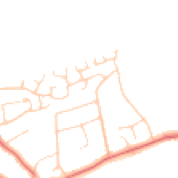 Daytime road noise heatmap for CH61 4YJ