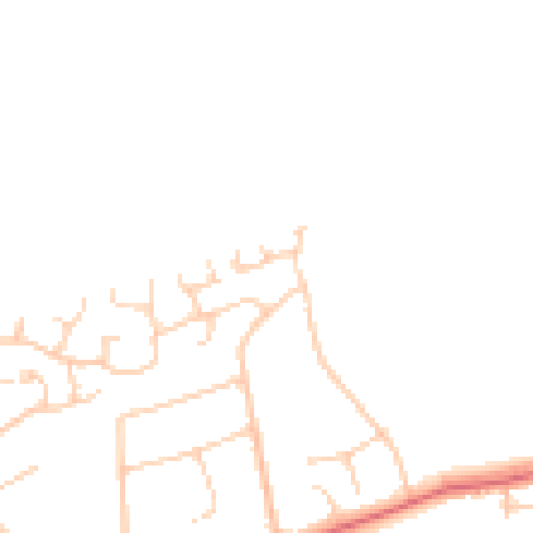 Daytime road noise heatmap for CH61 4YS