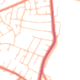 Daytime road noise heatmap for CH61 5UE