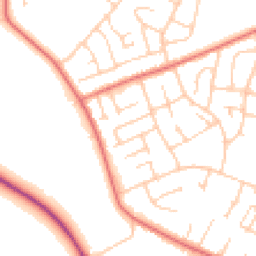 Daytime road noise heatmap for CH61 5UT