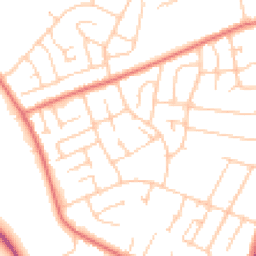 Daytime road noise heatmap for CH61 5XY