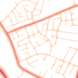 Daytime road noise heatmap for CH61 5XZ