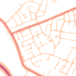 Daytime road noise heatmap for CH61 5YB