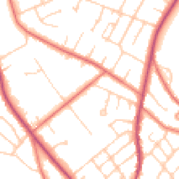 Daytime road noise heatmap for CH61 6XD