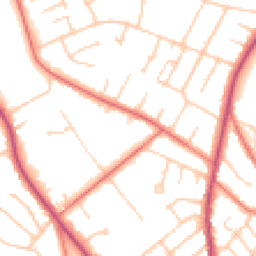 Daytime road noise heatmap for CH61 6YE