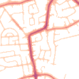 Daytime road noise heatmap for CH61 7UL