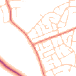 Daytime road noise heatmap for CH61 8SQ