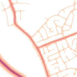 Daytime road noise heatmap for CH61 8SR