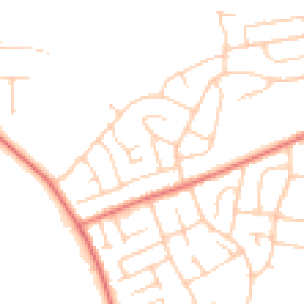 Daytime road noise heatmap for CH61 8SZ