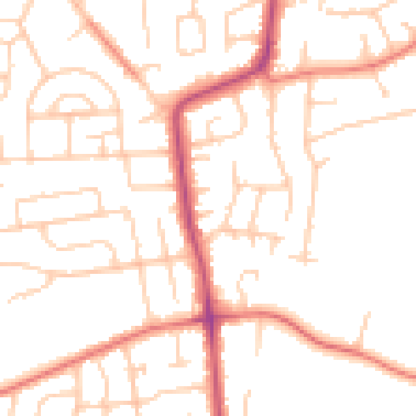 Daytime road noise heatmap for CH61 9PJ