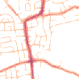Daytime road noise heatmap for CH61 9PP