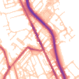 Daytime road noise heatmap for CH62 1AB