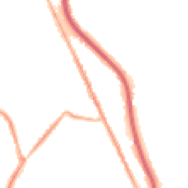 Night-time road noise heatmap for CH62 1AB