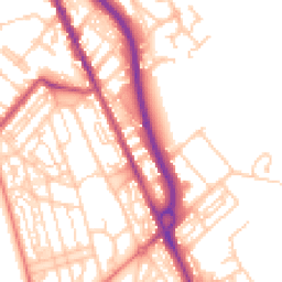Daytime road noise heatmap for CH62 1AG
