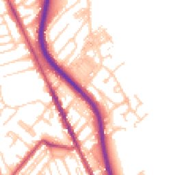 Daytime road noise heatmap for CH62 1BB