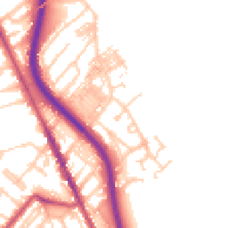 Daytime road noise heatmap for CH62 1DD