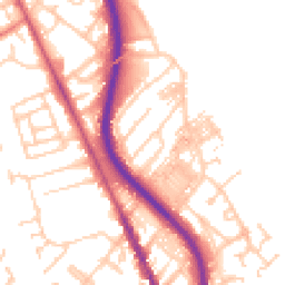 Daytime road noise heatmap for CH62 1DT