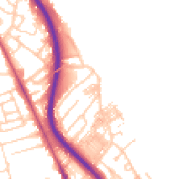 Daytime road noise heatmap for CH62 1EJ