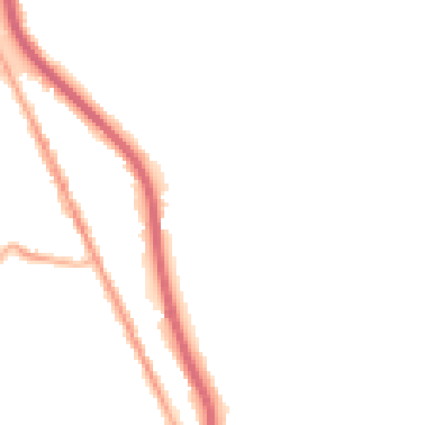 Night-time road noise heatmap for CH62 1HG
