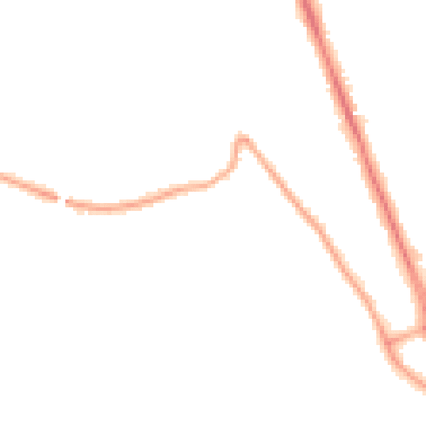 Night-time road noise heatmap for CH62 2AT