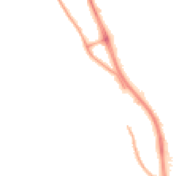 Night-time road noise heatmap for CH62 2DS
