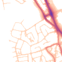 Daytime road noise heatmap for CH62 2EJ