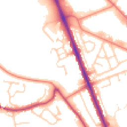 Daytime road noise heatmap for CH62 2EL