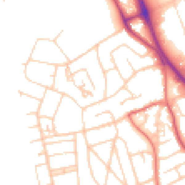 Daytime road noise heatmap for CH62 2ER