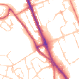 Daytime road noise heatmap for CH62 2EW
