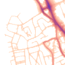 Daytime road noise heatmap for CH62 2FH