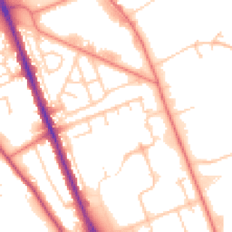 Daytime road noise heatmap for CH62 3LH