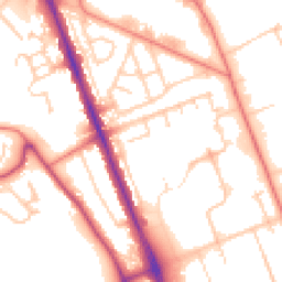 Daytime road noise heatmap for CH62 3LL