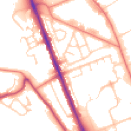 Daytime road noise heatmap for CH62 3NB