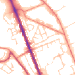 Daytime road noise heatmap for CH62 3NG
