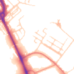Daytime road noise heatmap for CH62 4UD