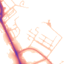 Daytime road noise heatmap for CH62 4WA