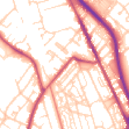 Daytime road noise heatmap for CH62 5BN