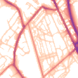 Daytime road noise heatmap for CH62 5EB
