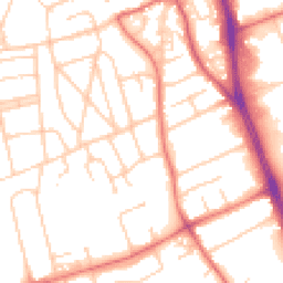 Daytime road noise heatmap for CH62 7DA